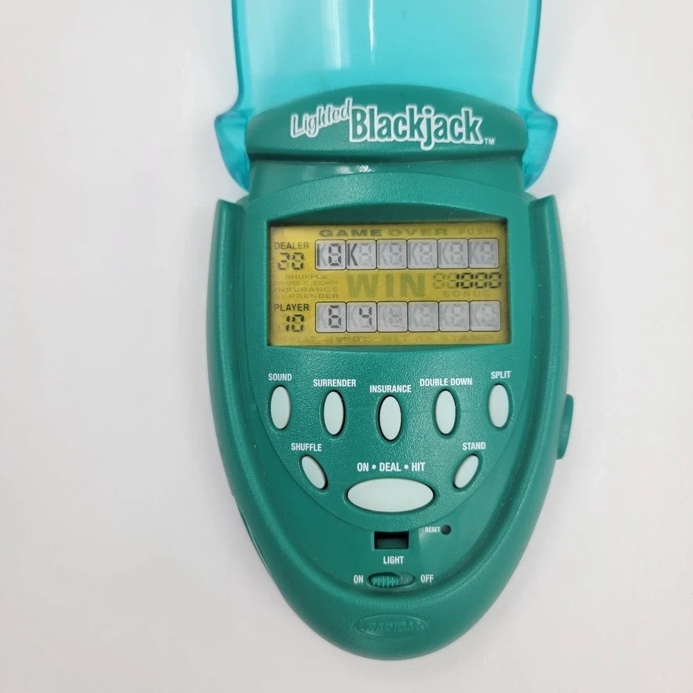 Radica Lighted Blackjack‎ Flip-Top Electronic Handheld Game